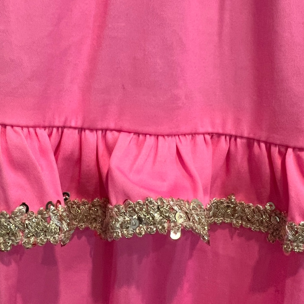 NWT Lilly Pulitzer ❤️‍🔥SAMPLE ❤️‍🔥 luxurious hot pink golden detail Dress ⭐️ - Picture 9 of 16